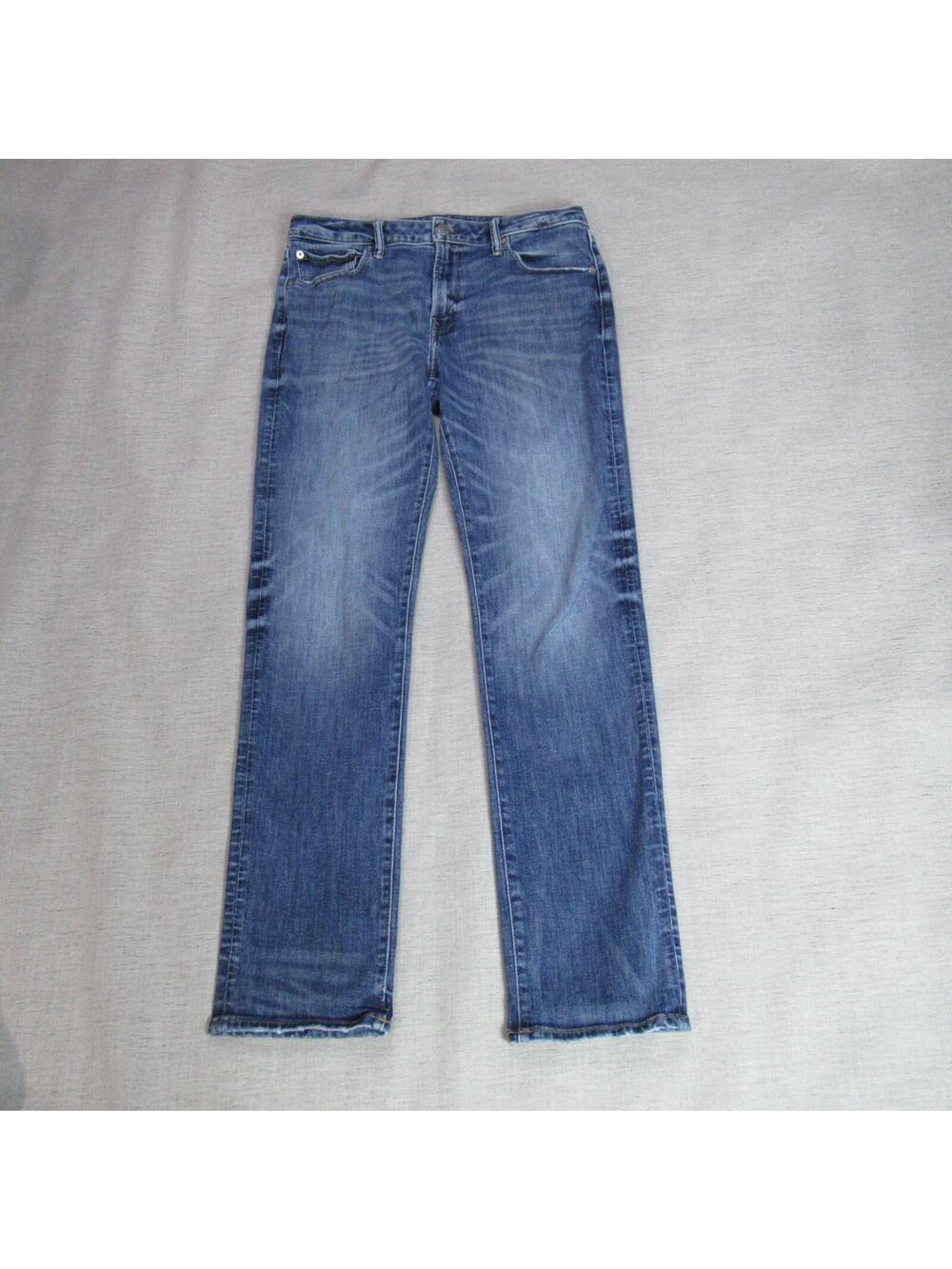 American Eagle Jeans Mens Size 34X34 Blue AirFlex+ Slim Straight Western Cowboy